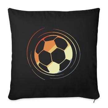 Football Drawing Retro Style - Sofa pillowcase 17,3'' x 17,3'' (45 x 45 cm) - black - Front