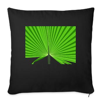 Tropical palm tree / Palmier tropical - Housse de coussin décorative 45 x 45 cm - noir - Devant