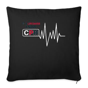 SOYEZ UNE BOUÉE DE SAUVETAGE - Housse de coussin décorative 45 x 45 cm - noir - Devant