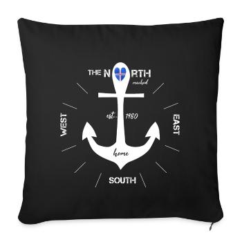 Vacances Anchor Iceland - Housse de coussin décorative 45 x 45 cm - noir - Devant