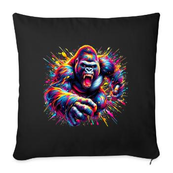 Gorilla - Sofa pillowcase 17,3'' x 17,3'' (45 x 45 cm) - black - Front