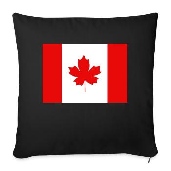 Canada Flag - Sofa pillowcase 17,3'' x 17,3'' (45 x 45 cm) - black - Front