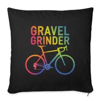 Vibrant Gravel Grinder Bicycle Design - Sofa pillowcase 17,3'' x 17,3'' (45 x 45 cm) - black - Front