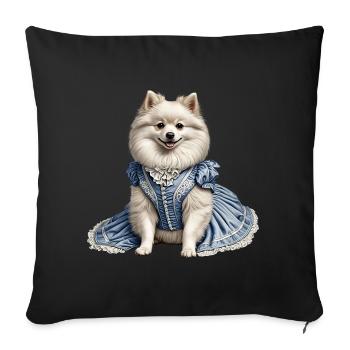 Noble dog - Sofa pillowcase 17,3'' x 17,3'' (45 x 45 cm) - black - Front