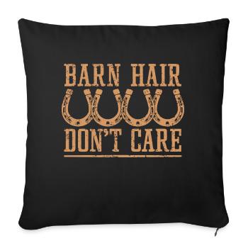 For horse girls and stable lovers - Sofa pillowcase 17,3'' x 17,3'' (45 x 45 cm) - black - Front