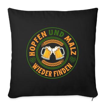 Retrouvant le houblon et le malt, les amateurs de bière disent - Housse de coussin décorative 45 x 45 cm - noir - Devant
