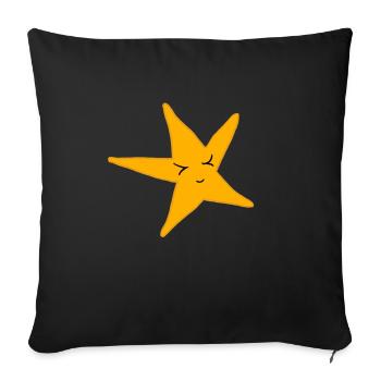 lucky star - Sofa pillowcase 17,3'' x 17,3'' (45 x 45 cm) - black - Front