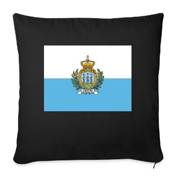 San Marino - Sofa pillowcase 17,3'' x 17,3'' (45 x 45 cm) - black - Front