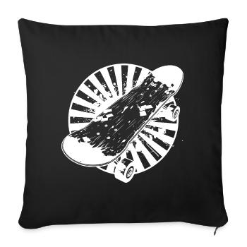 Graphiques de skateboard - Housse de coussin décorative 45 x 45 cm - noir - Devant