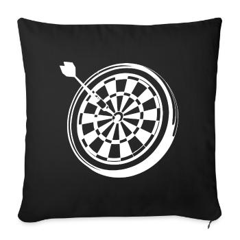 Dart Drawing - Sofa pillowcase 17,3'' x 17,3'' (45 x 45 cm) - black - Front