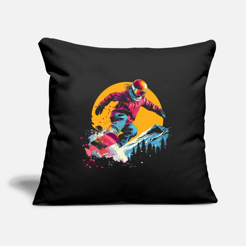 Snowboarder Synthwave Sofakissenbezug 45 x 45 cm