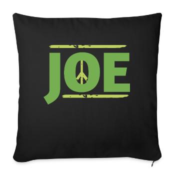 Joe in peace sign graphic - Sofa pillowcase 17,3'' x 17,3'' (45 x 45 cm) - black - Front