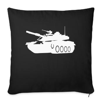 panzer - Sofakissenbezug 45 x 45 cm - Schwarz - Vorne