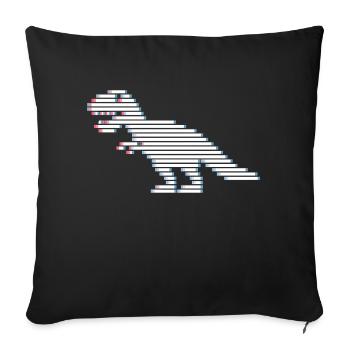 Dinosaures dinosaures dinosaures t-rex - Housse de coussin décorative 45 x 45 cm - noir - Devant