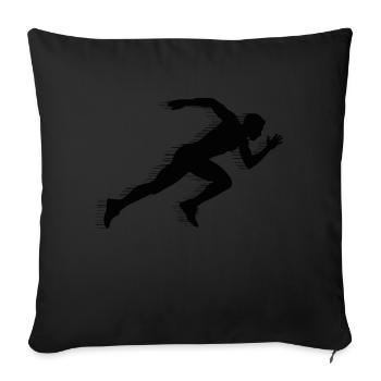 A RUNNER - Sofa pillowcase 17,3'' x 17,3'' (45 x 45 cm) - black - Front