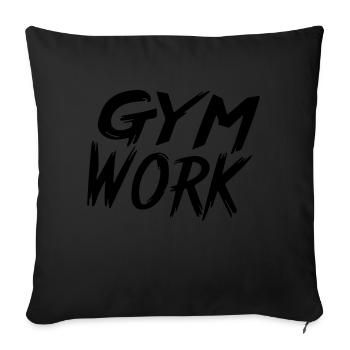 travail en salle de sport - Housse de coussin décorative 45 x 45 cm - noir - Devant
