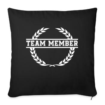 Wreath Team Member - Sofa pillowcase 17,3'' x 17,3'' (45 x 45 cm) - black - Front