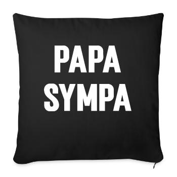 Papa Sympa - Housse de coussin décorative 45 x 45 cm - noir - Devant