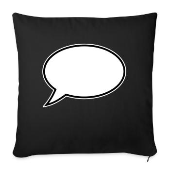 Conception de bulles de dialogue - Housse de coussin décorative 45 x 45 cm - noir - Devant