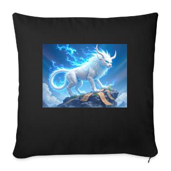 Bai Ze, all-knowing beast from Chinese mythology - Sofa pillowcase 17,3'' x 17,3'' (45 x 45 cm) - black - Front