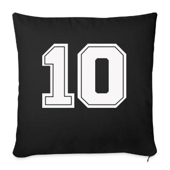 Numéro 10 - Housse de coussin décorative 45 x 45 cm - noir - Devant