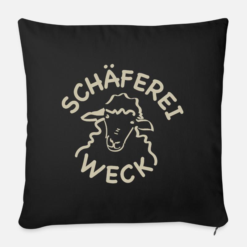 Schaeferei Weck Logo - Housse de coussin décorative 45 x 45 cm - noir
