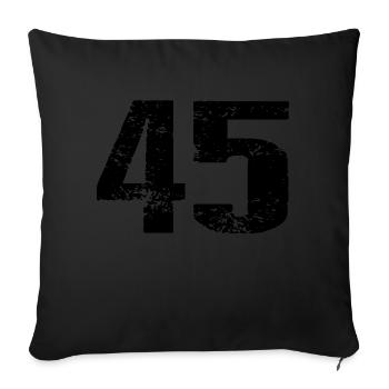 Justaucorps à 45 chiffres - Housse de coussin décorative 45 x 45 cm - noir - Devant