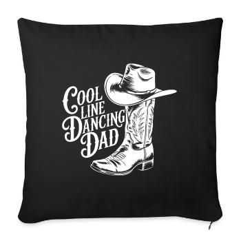 Cool Country Western Line Dancing Dad Design - Sofa pillowcase 17,3'' x 17,3'' (45 x 45 cm) - black - Front