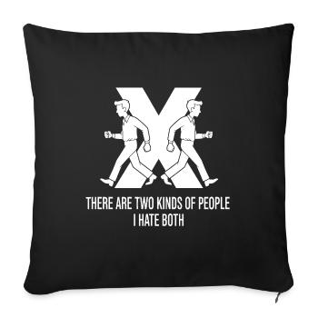 Des jumeaux contrastés avec un dicton humoristique - Housse de coussin décorative 45 x 45 cm - noir - Devant