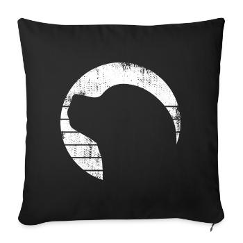 Dog Drawing - Sofa pillowcase 17,3'' x 17,3'' (45 x 45 cm) - black - Front