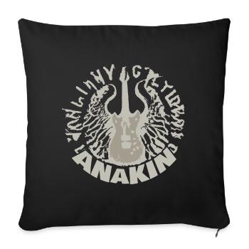 Guitare Anakin - Housse de coussin décorative 45 x 45 cm - noir - Devant