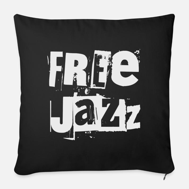 Free Jazz Grunge Typografie - Sofakissenbezug 45 x 45 cm - Schwarz