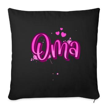 granny - Sofa pillowcase 17,3'' x 17,3'' (45 x 45 cm) - black - Front