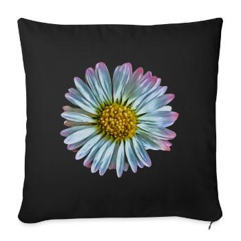 Pâquerette - Housse de coussin décorative 45 x 45 cm - noir - Devant