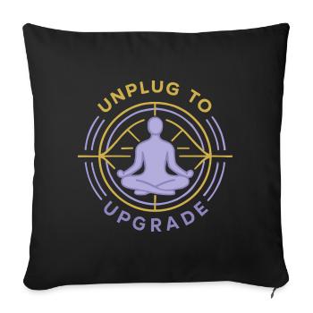 Meditation Upgrade - Sofa pillowcase 17,3'' x 17,3'' (45 x 45 cm) - black - Front