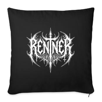 Rentner Black Metal - Housse de coussin décorative 45 x 45 cm - noir - Devant