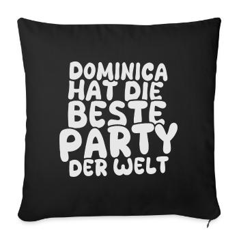 Dominica as a holiday destination - Sofa pillowcase 17,3'' x 17,3'' (45 x 45 cm) - black - Front