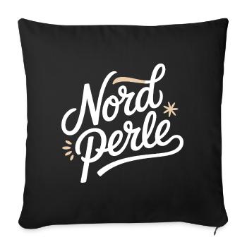 Nordperle Hamburg North Sea Baltic Sea North German Deern - Sofa pillowcase 17,3'' x 17,3'' (45 x 45 cm) - black - Front
