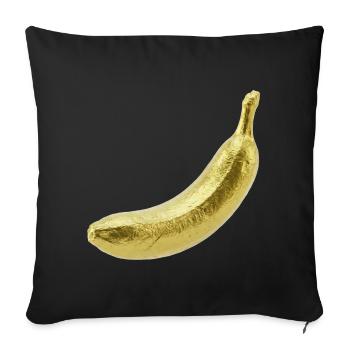 Banane d’Or - Housse de coussin décorative 45 x 45 cm - noir - Devant