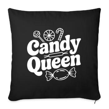 Candy Queen - Sofa pillowcase 17,3'' x 17,3'' (45 x 45 cm) - black - Front