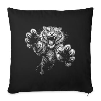 Tigre - Housse de coussin décorative 45 x 45 cm - noir - Devant
