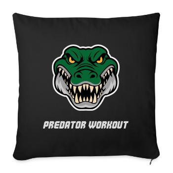 Crocodile Workout – Hard Training & Combat Sports  - Sofa pillowcase 17,3'' x 17,3'' (45 x 45 cm) - black - Front