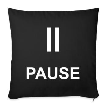 Break Time Out Gift Statement - Sofa pillowcase 17,3'' x 17,3'' (45 x 45 cm) - black - Front