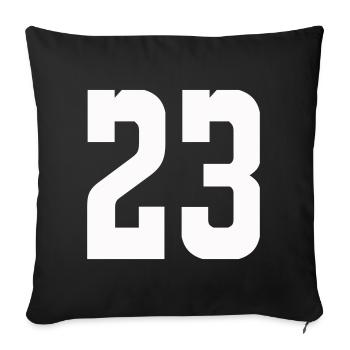 23 - Housse de coussin décorative 45 x 45 cm - noir - Devant