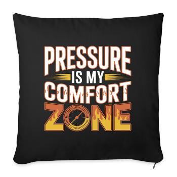 La pression de l’ingénieur incendie est mon opérateur de pompe de confort - Housse de coussin décorative 45 x 45 cm - noir - Devant