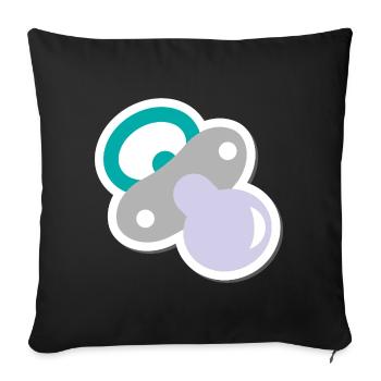 schnuller - Sofakissenbezug 45 x 45 cm - Schwarz - Vorne