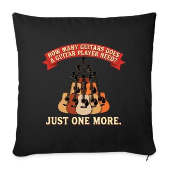 Conception du joueur de guitare – Il ne reste qu’une guitare - Housse de coussin décorative 45 x 45 cm - noir - Devant