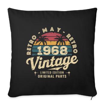 Vintage May 1968: The Authentic Myth May 1968 - Sofa pillowcase 17,3'' x 17,3'' (45 x 45 cm) - black - Front
