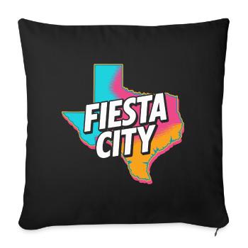 Fiesta City Neon Texas - Sofa pillowcase 17,3'' x 17,3'' (45 x 45 cm) - black - Front