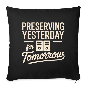 Préserver hier pour demain - Housse de coussin décorative 45 x 45 cm - noir - Devant